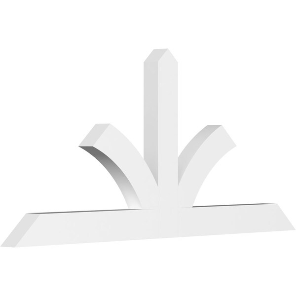 Ekena Millwork Richland Architectural Grade PVC Gable Bracket, 84"W x 38 1/2"H x 4"D x 6"F, 11/12 Pitch GBP084X39X0406RIC00 - main